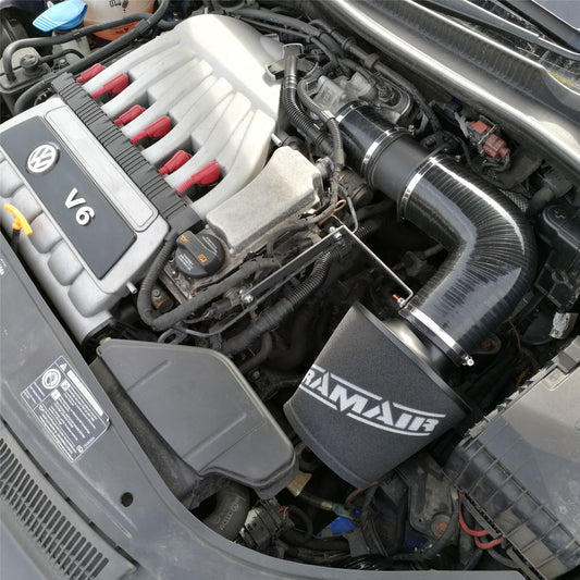VW Golf mk5 R32 3.2 V6 Black Performance Cone Air Filter Intake Kit