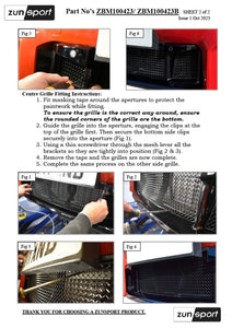 Zunsport Black Centre Grille Set for BMW G87 M2