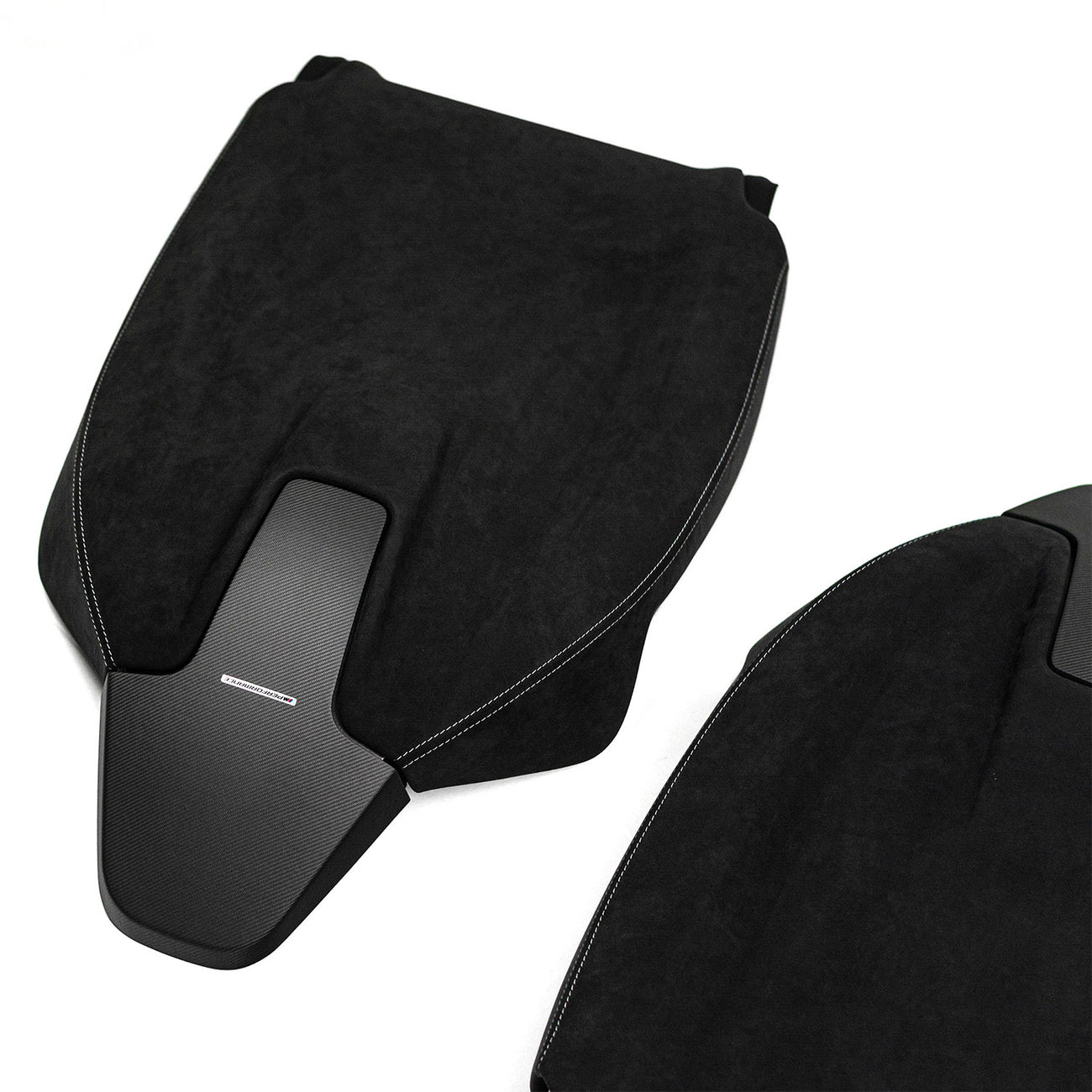 Genuine BMW M Performance G Series Seat Back Covers In Carbon Fibre & Alcantara (4 Door Vehicles)