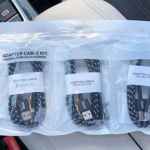 Genuine BMW OEM Adapter 3-Piece Charger Cable Kit 61125A66193