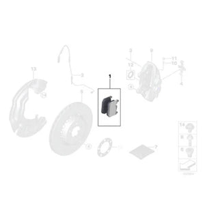 Genuine BMW OEM F8X Front Brake Pads – F80 M3, F82/F83 M4 & F87 M2