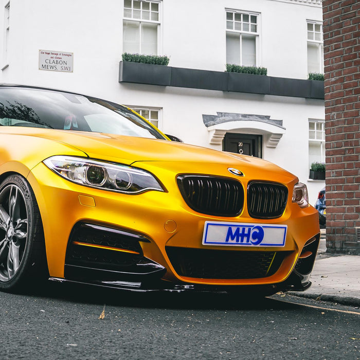 MHC Black BMW M2/2 Series OEM M2 Style Double Slat Front Grille In Gloss Black – F87/F22/F23