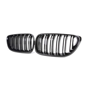 MHC Black BMW M2/2 Series OEM M2 Style Double Slat Front Grille In Gloss Black – F87/F22/F23