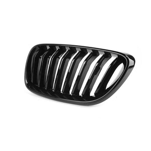MHC Black BMW M2/2 Series Single Slat Front Grilles In Gloss Black – F87/F22/F23