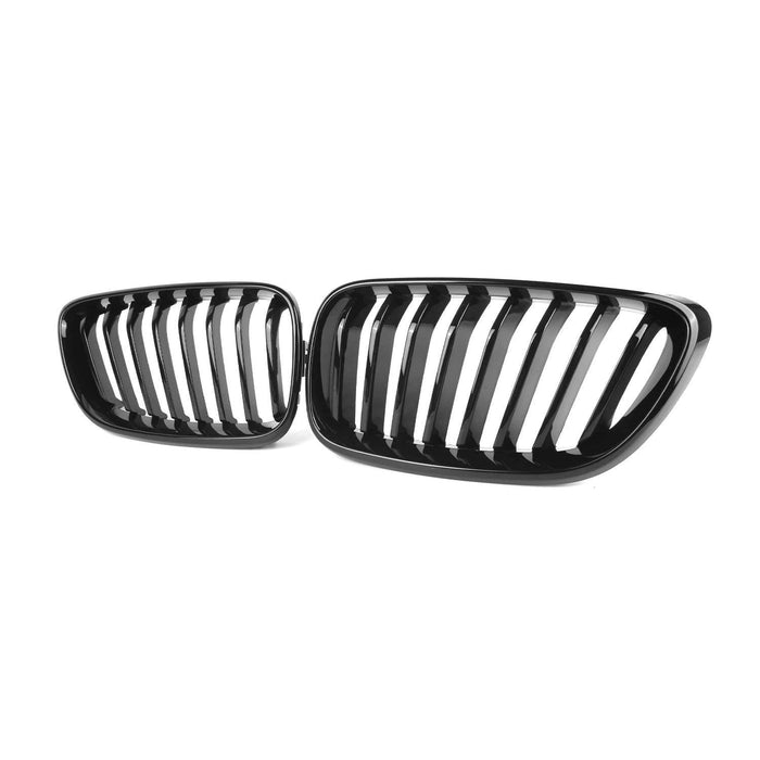 MHC Black BMW M2/2 Series Single Slat Front Grilles In Gloss Black – F87/F22/F23