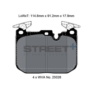 Pagid Street+ Front Brake Pads For BMW F8X M Vehicles – F87 M2, F80 M3 & F82 M4