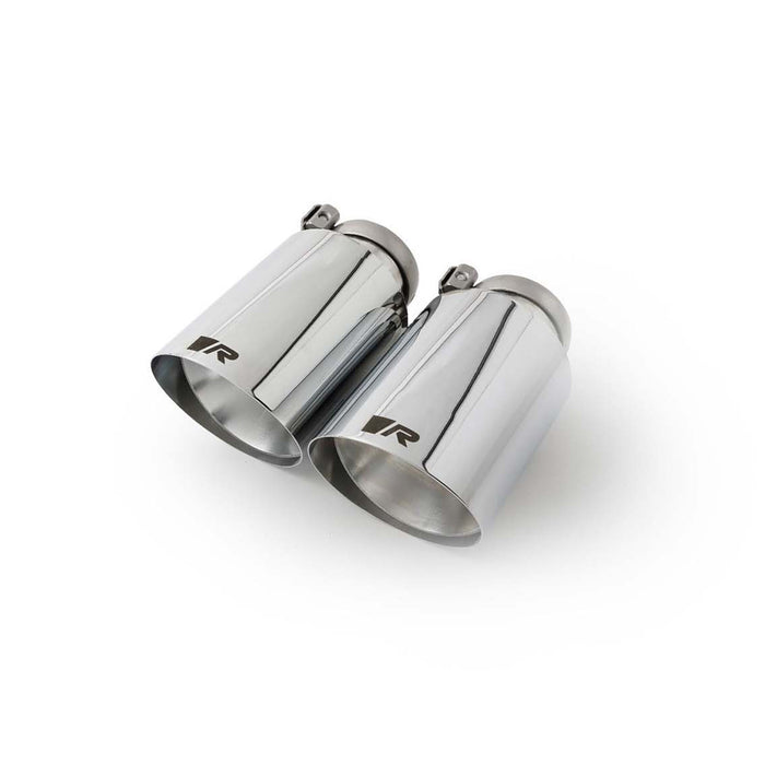 Remus Stainless Steel 102mm Chrome Angled Exhaust Tips With Straight Cut Design – Set of 4