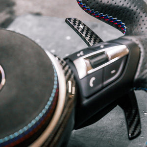 SHFT BMW F Series Automatic Paddle Shifters In Gloss/Matte Carbon Fibre