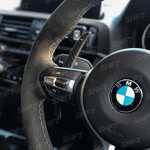 SHFT BMW F Series Automatic Paddle Shifters In Gloss/Matte Carbon Fibre