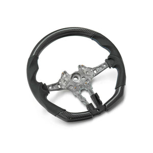 SHFT BMW F Series Flat Bottom Steering Wheel In Gloss Carbon & Perforated Leather