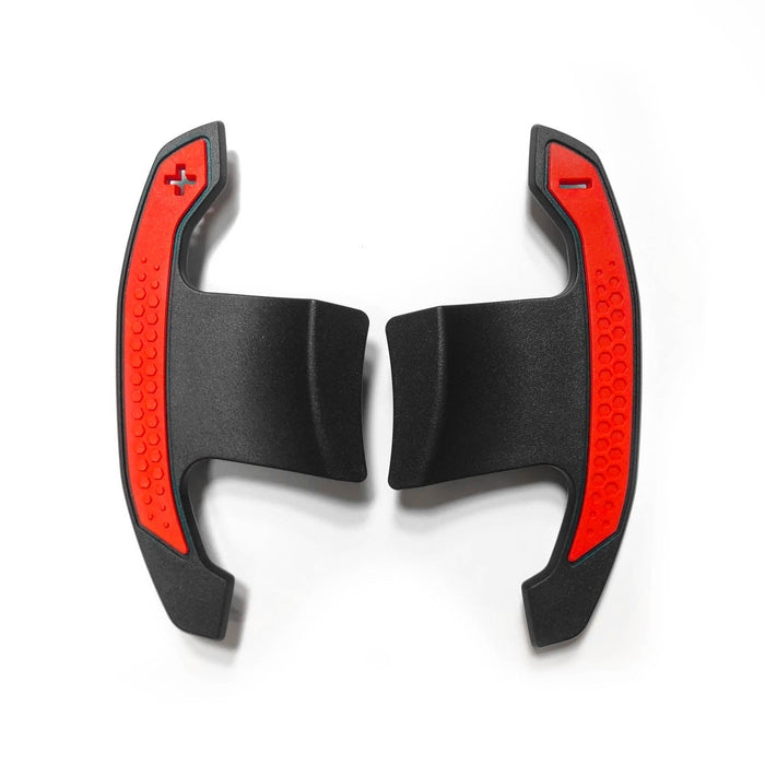 SHFT BMW F/G Series 'G8X Style' Automatic Paddle Shifters In Gloss Carbon Fibre With Red Details