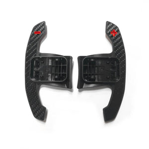 SHFT BMW F/G Series 'G8X Style' Automatic Paddle Shifters In Gloss Carbon Fibre With Red Details