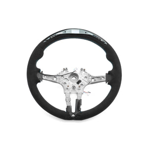 SHFT BMW F Series Round Steering Wheel In Full Alcantara With LED Race Display