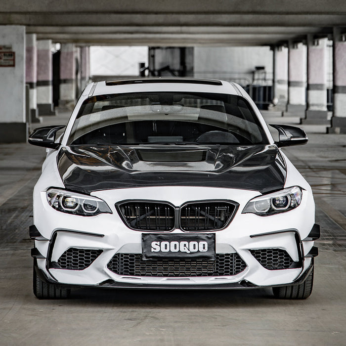 SooQoo BMW F87 M2 Competition Front Duct Trims In Gloss Carbon Fibre