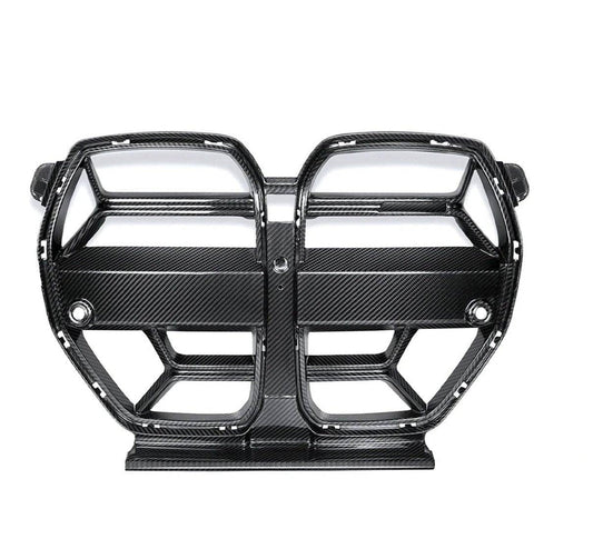 BMW G80 G81 M3 & G82 G83 M4 PRE-PREG CARBON FIBRE CSL FRONT KIDNEY GRILLES WITH ACC FITMENT BY TRE (2021+)