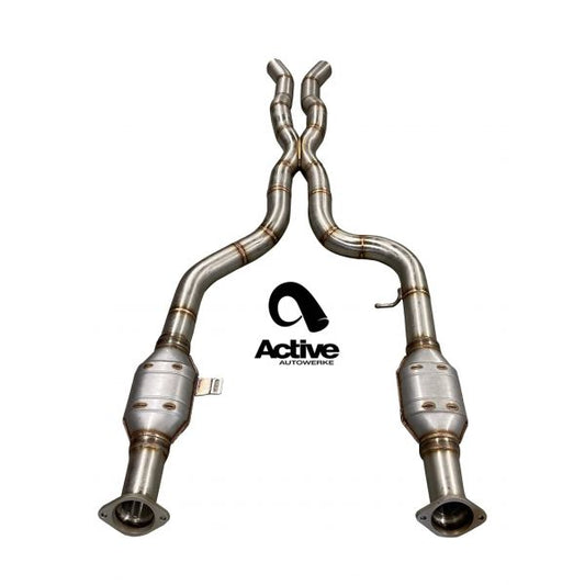 ACTIVE AUTOWERKE BMW M3/M4 SIGNATURE MIDPIPE WITH X PIPE (G80/G81/G82/G83) Race cats