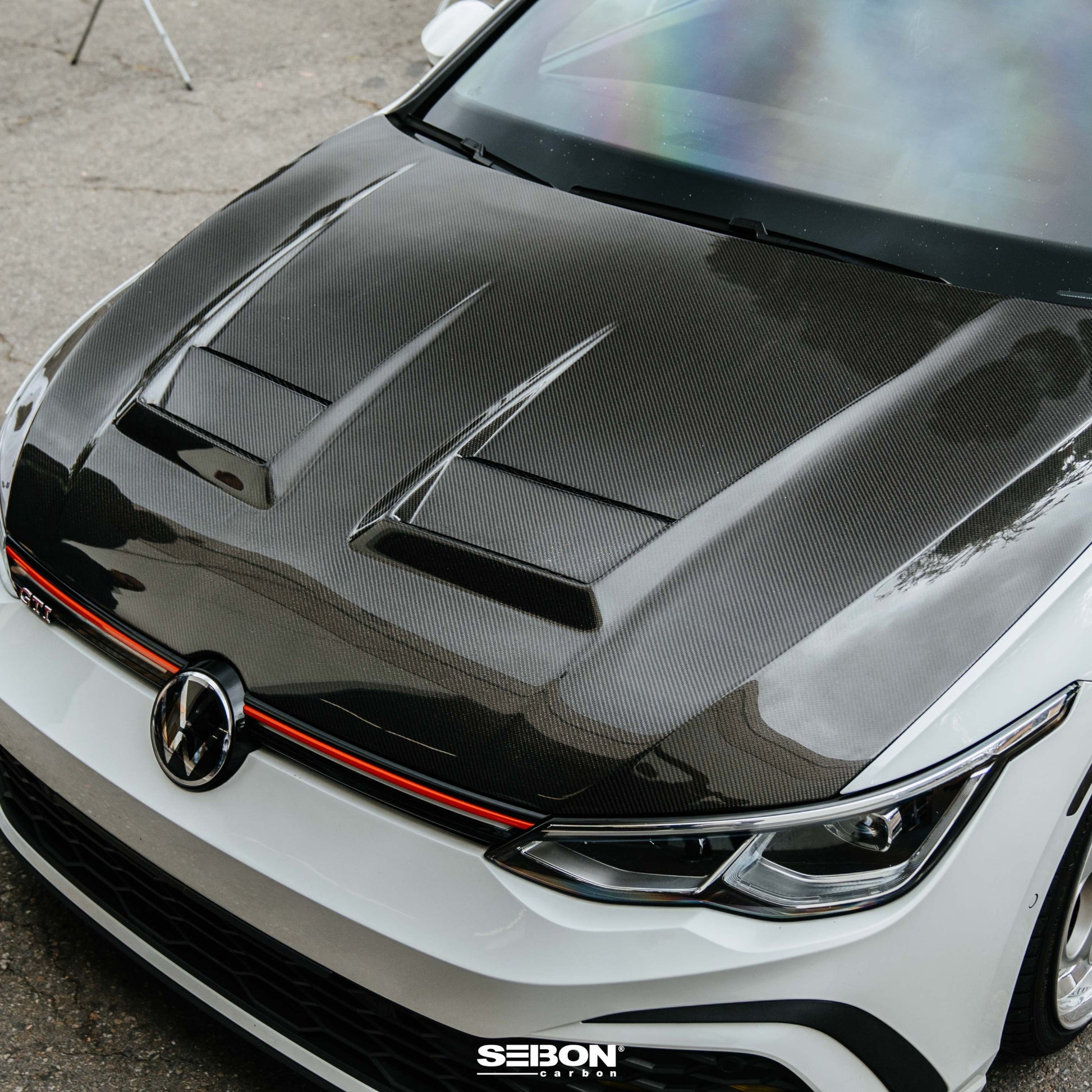 Seibon Carbon DV-Style Carbon Fiber Hood for 2022 VW Golf MK8