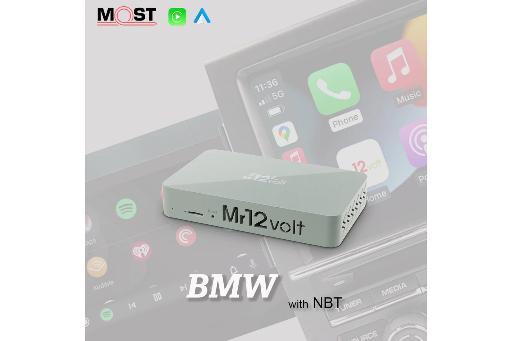 Mr12Volt High-End BMW NBT MOST Bus CarPlay & AA Interface With OEM Microphone Support - BMW F87 M2 | F8X M3 | M4 | F2X 1 | 2 Series | F3X 3 | 4 Series | F1X 5 | 6 Series