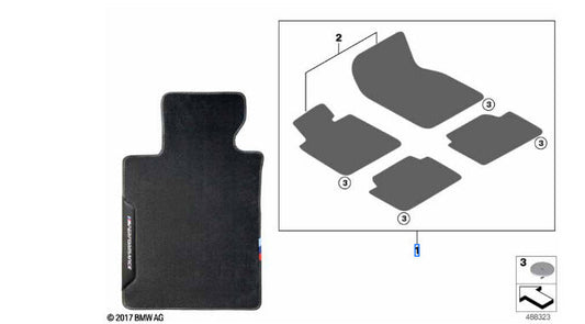 Genuine BMW F40 F44 M Performance Floor Mats