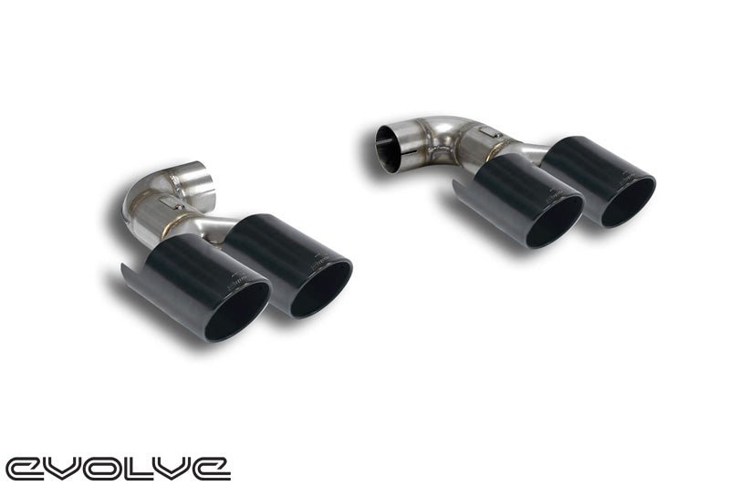 Supersprint Black 90mm Tailpipes - BMW F85 X5M | F86 X6M - Evolve Automotive