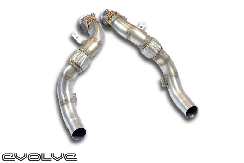 Supersprint Catless Turbo Down Pipes - BMW F85 X5M | F86 X6M - Evolve Automotive