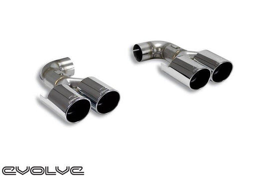 Supersprint Polished 90mm Tailpipes - BMW F85 X5M | F86 X6M - Evolve Automotive