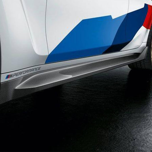 Race haus Side Skirt BMW Genuine M Performance M3 Carbon Side Skirts For G80 In Prepreg Carbon Fibre