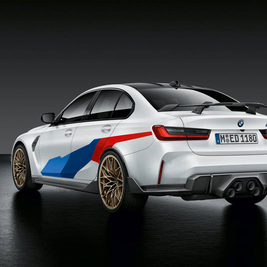 Race haus Rear Side Splitter BMW Genuine M Performance G80 M3 Rear Winglets in Prepreg Carbon Fibre