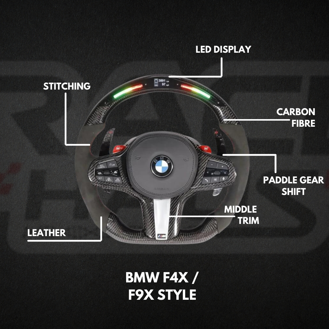 BMW F4X / F9X / G-Chassis Customisable Carbon Fiber / Alcantara Steering Wheel