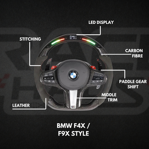 BMW F4X / F9X / G-Chassis Customizable Carbon Fiber / Alcantara Steering Wheel