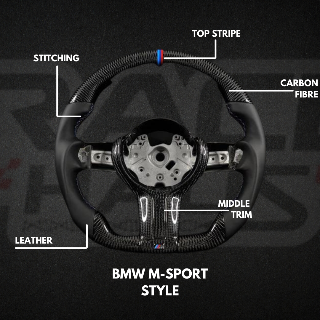 BMW M-Sport Style Customisable Carbon Fibre / Alcantara Steering