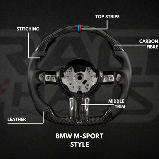 BMW M-Sport Style Customisable Carbon Fibre / Alcantara Steering Wheel