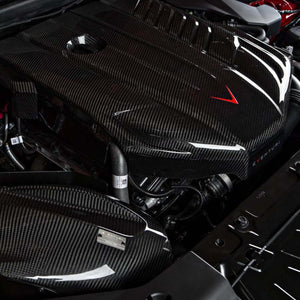 Race haus Engine Cover Eventuri Toyota A90 Supra B58 Black Carbon Engine Cover