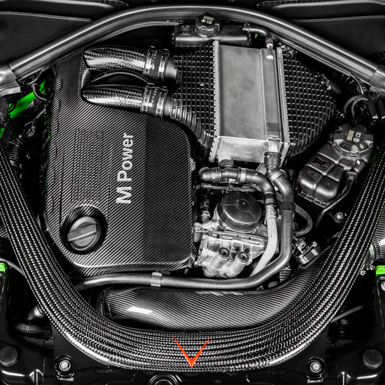 EVENTURI BMW S55 CHARGE PIPES IN CARBON FIBRE (F80 M3, F82 M4 & F87 M2 COMPETITION)