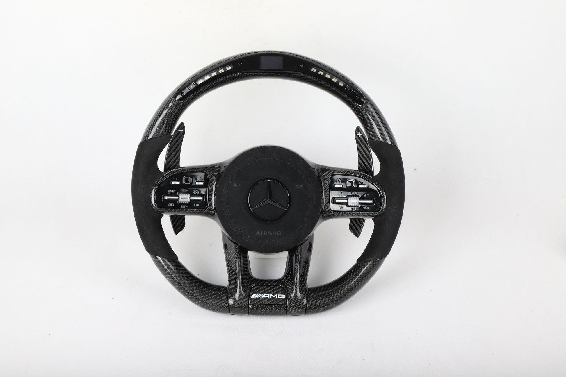 Mercedes AMG Performance LED Wheel: Customisable Carbon/Alcantara