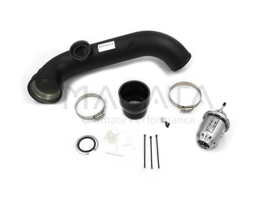 Race haus Chargepipe Masata BMW N54 E82 E90 E92 Aluminium Chargepipe with HKS BOV Blow Off Valve (1M, 135i & 335i)