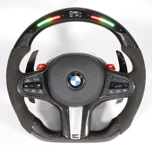 Race haus BMW F4X / F9X / G-Chassis Customizable Carbon Fiber / Alcantara Steering Wheel