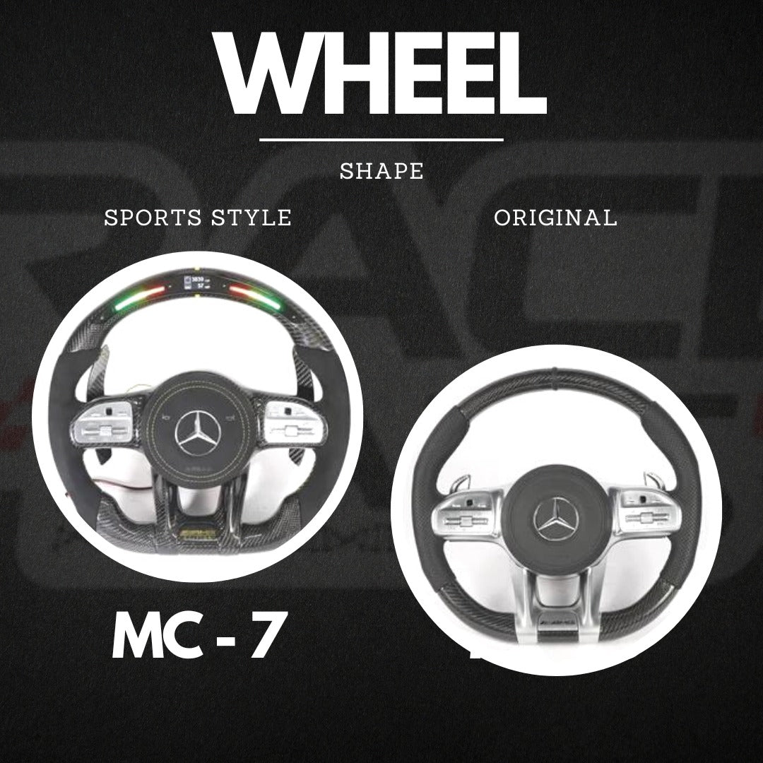 Mercedes AMG Performance LED Wheel: Customisable Carbon/Alcantara