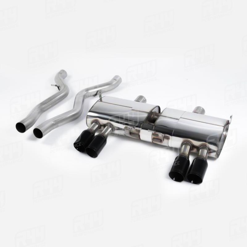 Race haus Exhaust Milltek BMW E92 M3 4.0 V8 Coupe Cat-Back Exhaust Ceakote Black Tips Ssxbm941