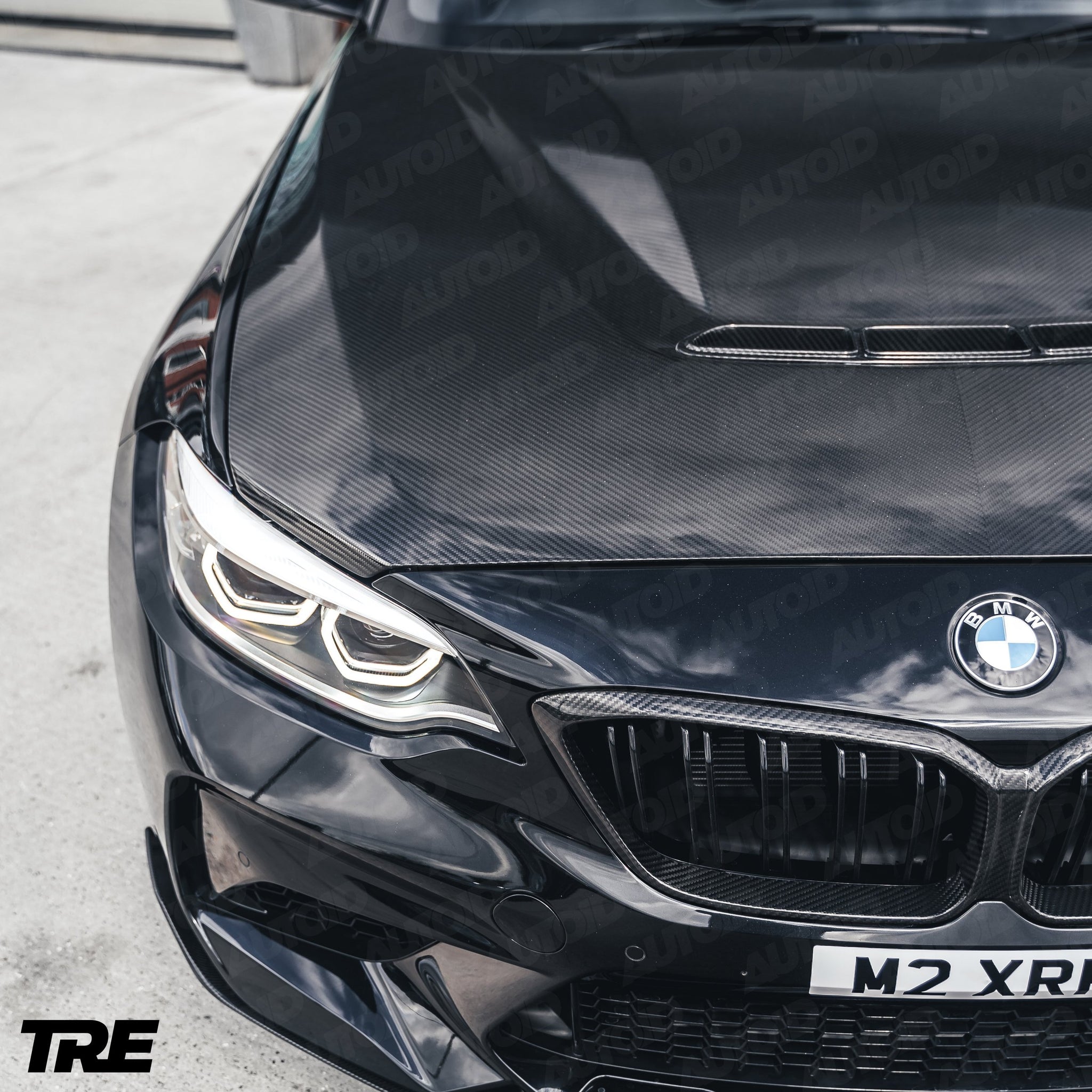 Race haus TRE PRE-PREG CARBON FIBRE KIDNEY GRILLE SURROUND FOR BMW M2 COMPETITION (2018-2021, F87)